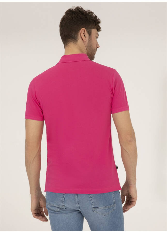 Pierre Cardin Plain Fuchsia Men's Polo T-Shirt - 11