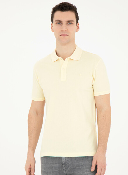 Pierre Cardin Plain Lemon Men's Polo T-Shirt SUNNY - 3