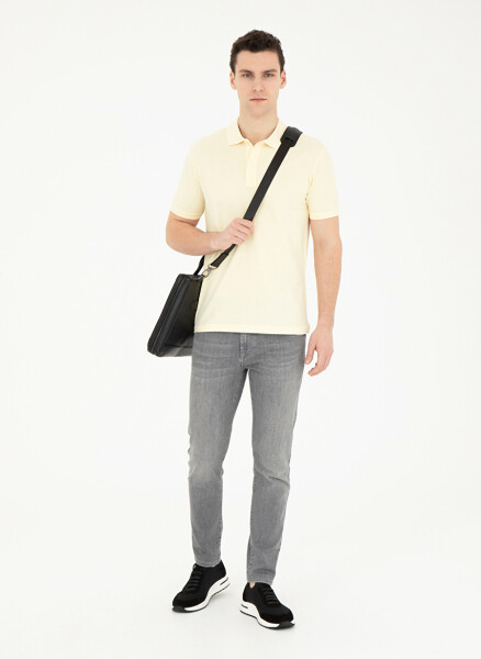 Pierre Cardin Plain Lemon Men's Polo T-Shirt SUNNY - 4