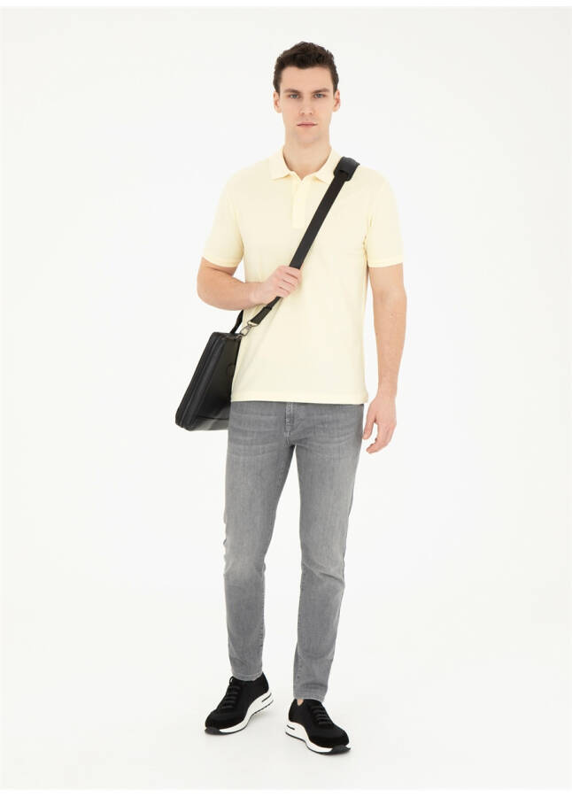 Pierre Cardin Plain Lemon Men's Polo T-Shirt SUNNY - 16