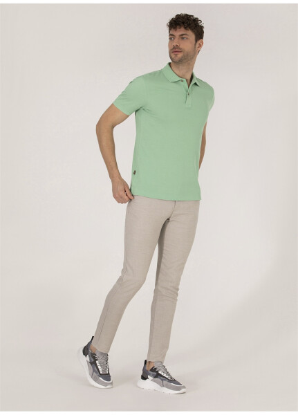 Pierre Cardin Plain Light Green Men's Polo T-Shirt - 10