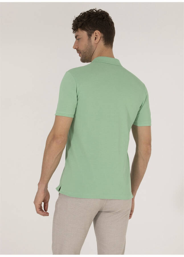 Pierre Cardin Plain Light Green Men's Polo T-Shirt - 11