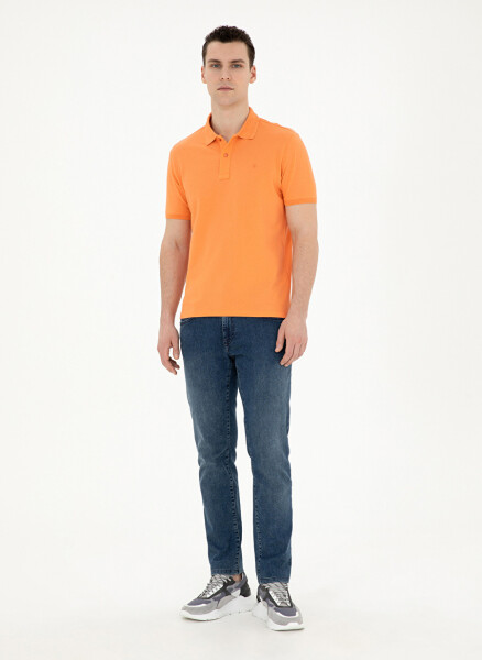 Pierre Cardin Plain Pink Men's Polo T-Shirt SUNNY - 4