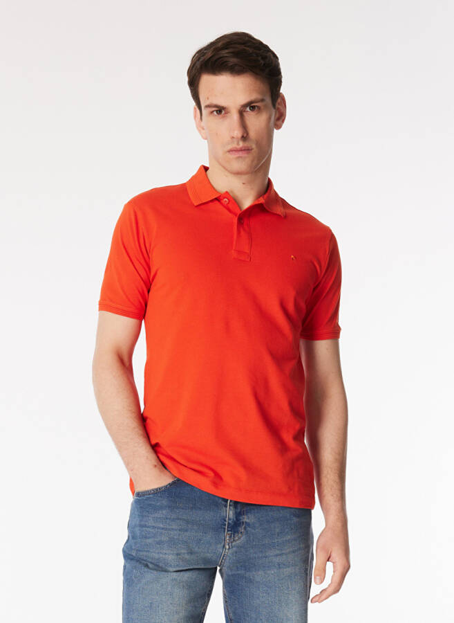 Pierre Cardin Plain Red Men's Polo T-Shirt SUNNY - 12