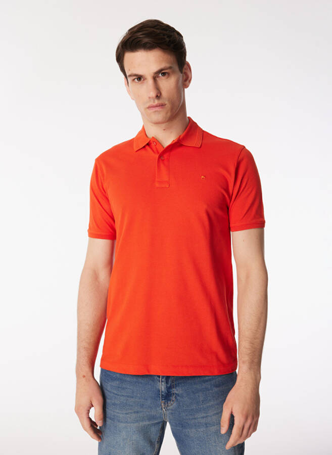 Pierre Cardin Plain Red Men's Polo T-Shirt SUNNY - 14