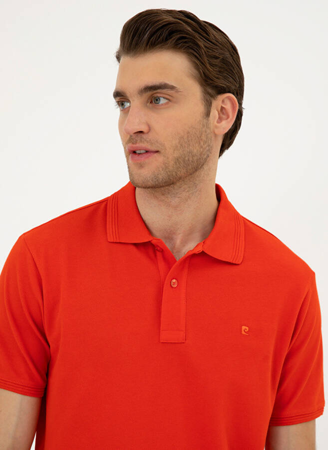 Pierre Cardin Plain Red Men's Polo T-Shirt SUNNY - 18