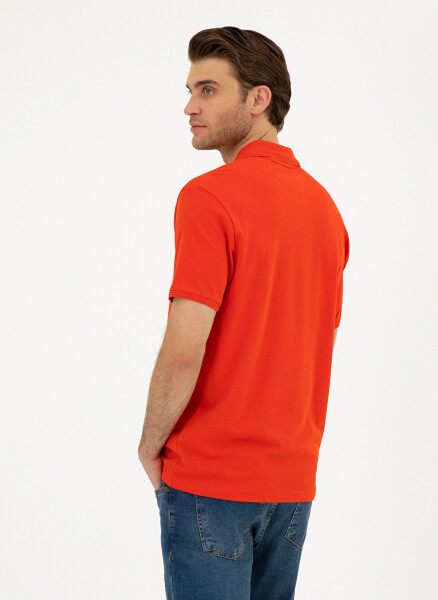 Pierre Cardin Plain Red Men's Polo T-Shirt SUNNY - 21