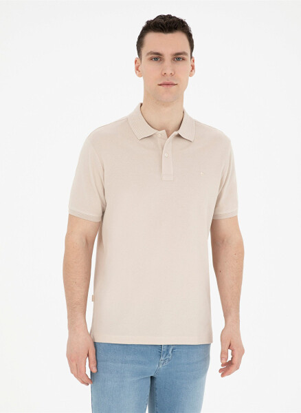 Pierre Cardin Plain Stone Men's Polo T-Shirt SUNNY - 1