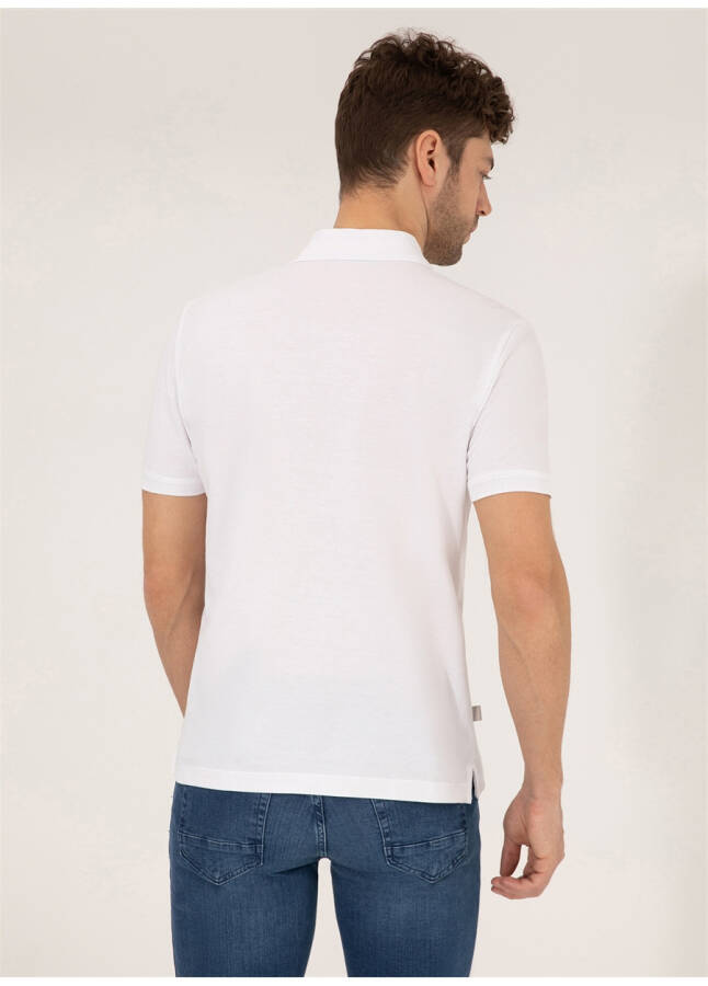 Pierre Cardin Plain White Men's Polo T-Shirt - 11