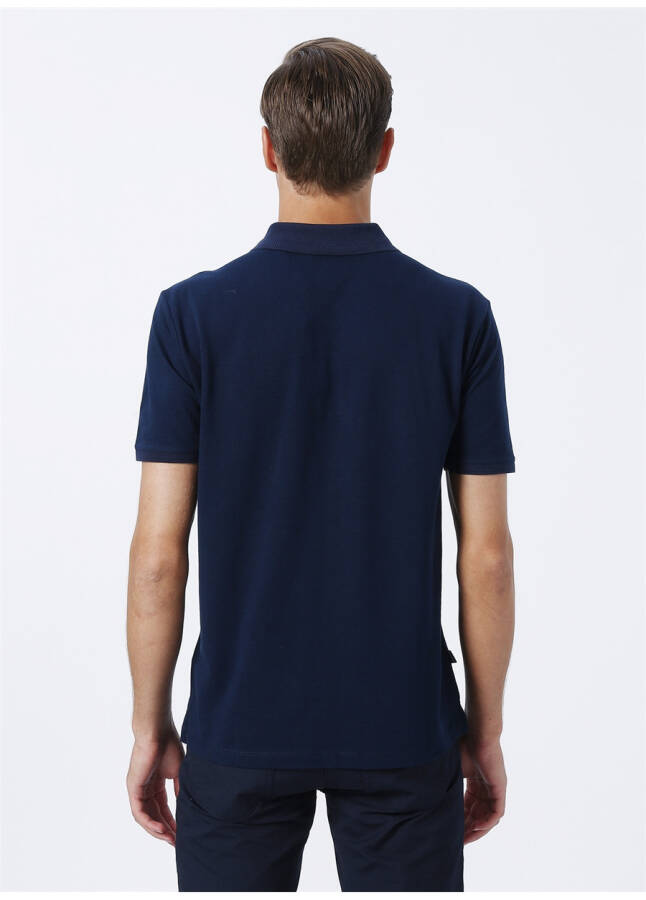 Pierre Cardin Polo Collar Plain Navy Blue Men's Polo T-Shirt - 9