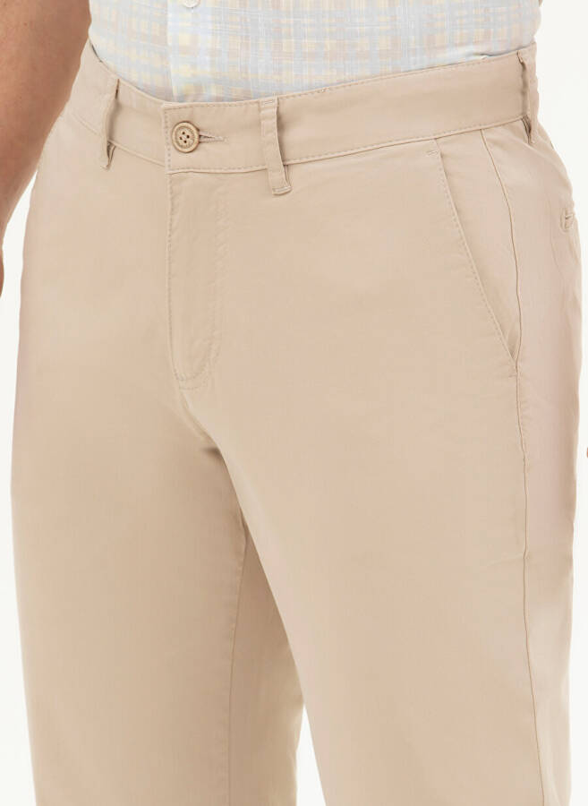 Pierre Cardin Regular Fit Beige Men's Trousers RIVER - 12