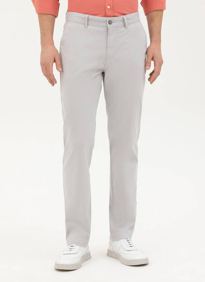 Pierre Cardin Regular Fit Light Grey Men's Pants RIVER - 8