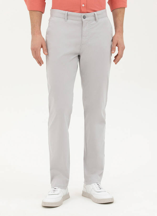 Pierre Cardin Regular Fit Light Grey Men's Pants RIVER - 2