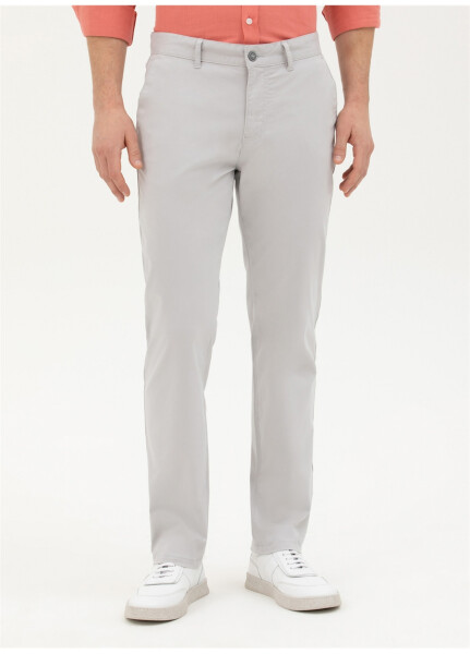 Pierre Cardin Regular Fit Light Grey Men's Pants RIVER - 14