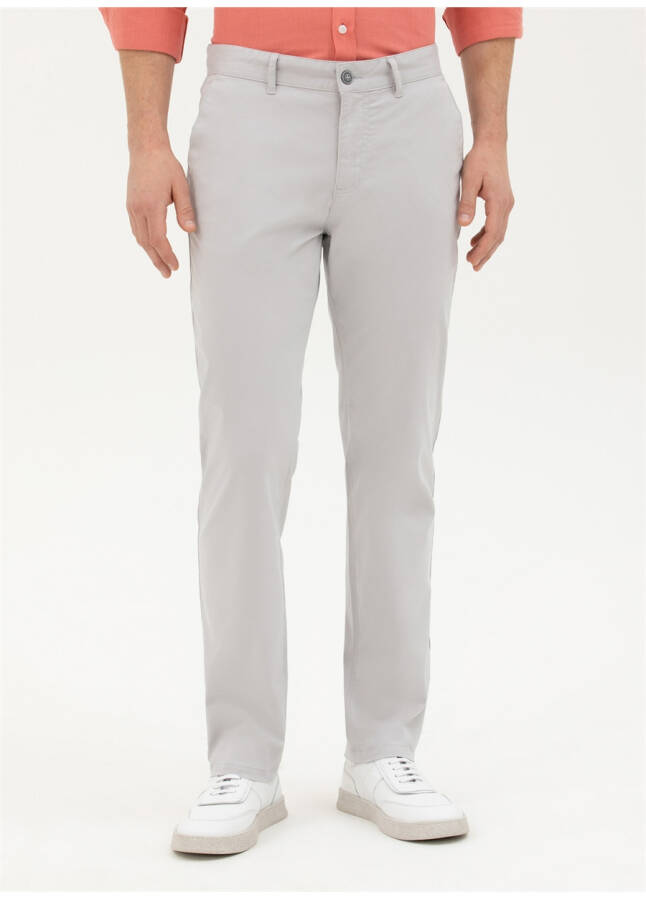 Pierre Cardin Regular Fit Light Grey Men's Pants RIVER - 14