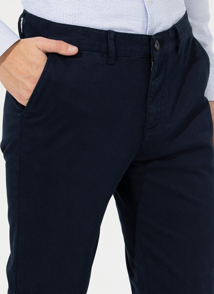 Pierre Cardin regular fit navy blue men's trousers. - 5