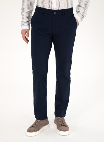 Pierre Cardin Regular Fit Navy Blue Men's Trousers RIVER - 1