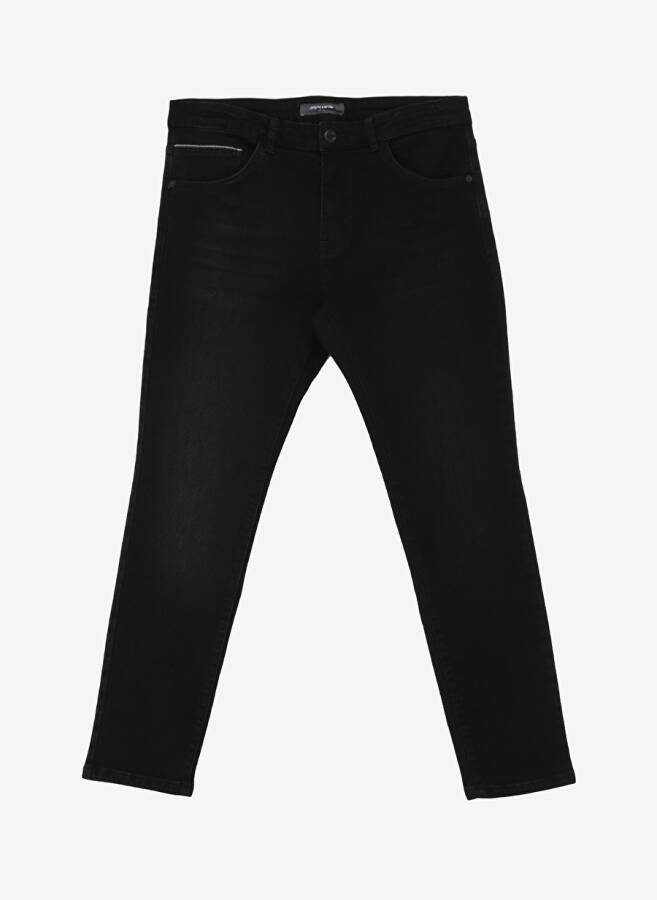 Pierre Cardin Regular Waist Regular Leg Slim Fit Black Men's Denim Pants ZENIT - 1