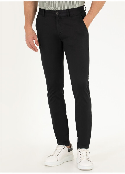 Pierre Cardin Slim Fit Black Men's Pants - 8