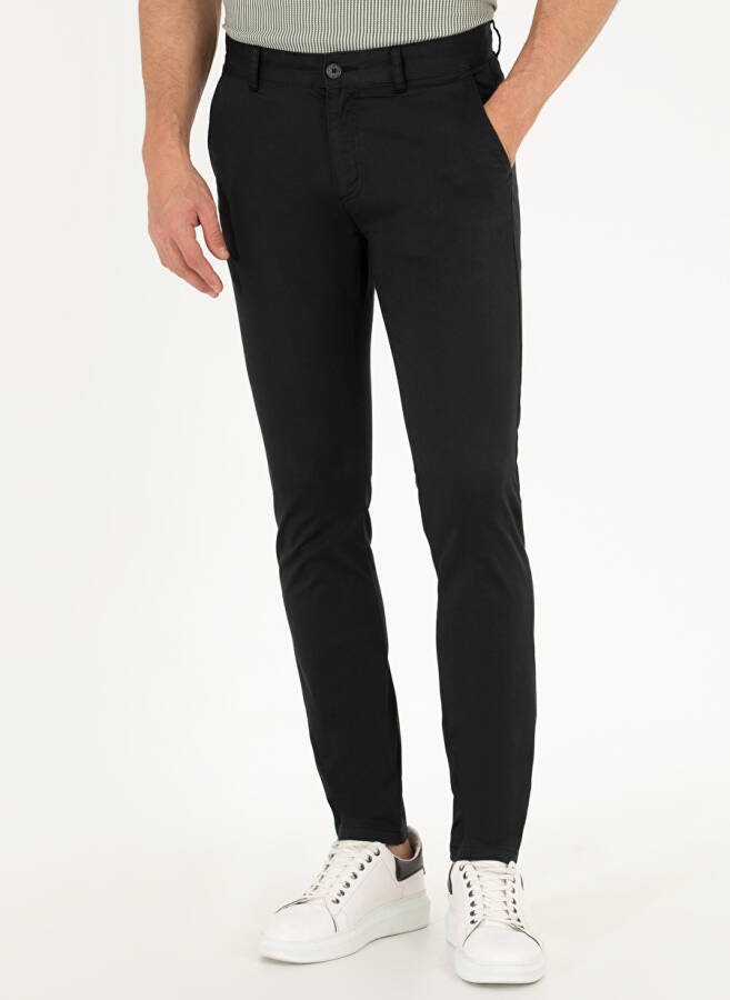 Pierre Cardin Slim Fit Siyah Erkek Pantolon - 2