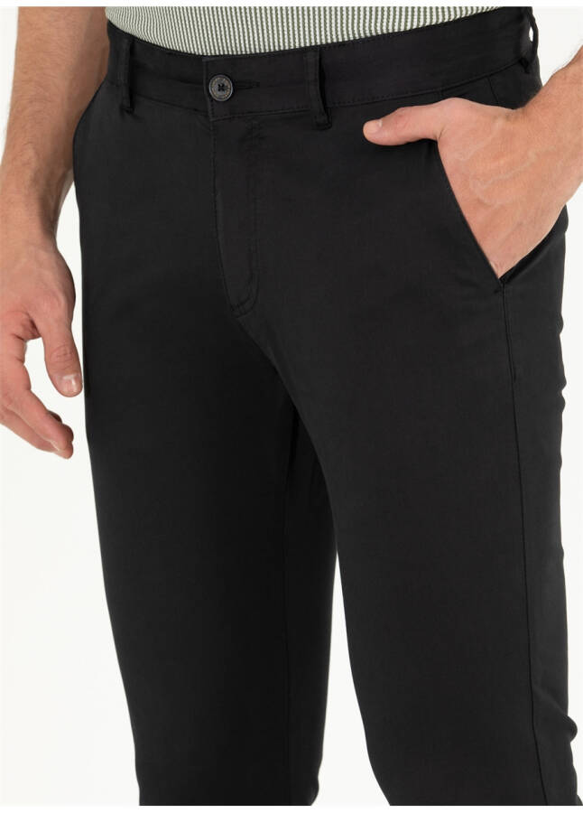 Pierre Cardin Slim Fit Siyah Erkek Pantolon - 12