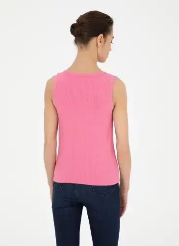 Pierre Cardin Велосипедный Воротник Розовый Женский T-Shirt LAFES - 5