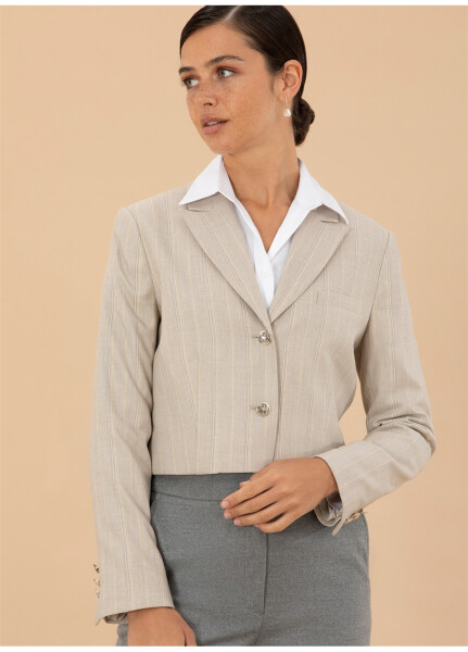 Pierre Cardin Women's Beige Cropped Jacket - 9