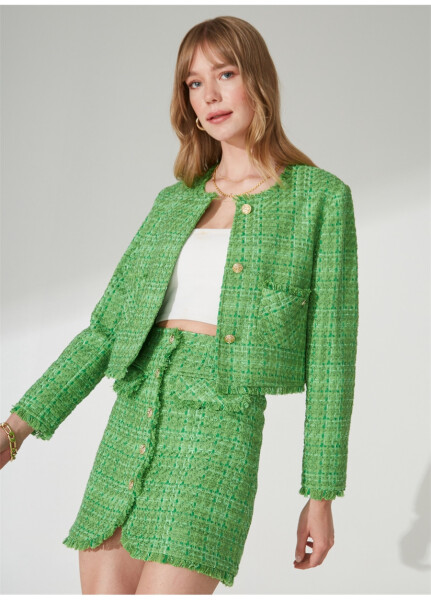 Pierre Cardin Women's Green Crop Top Jacket SANTORI - 7