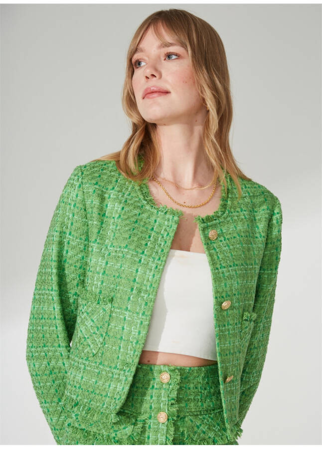 Pierre Cardin Women's Green Crop Top Jacket SANTORI - 8