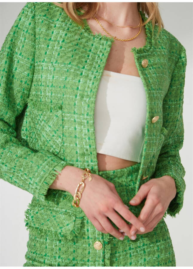 Pierre Cardin Women's Green Crop Top Jacket SANTORI - 11