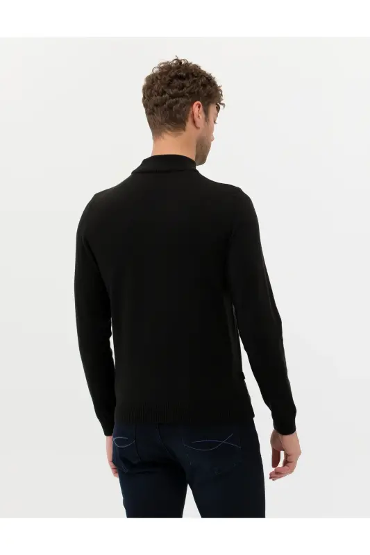 PİERRE CARDİN YARIM BALIKÇI SİYAH TRİKO KAZAK-SİYAH - 3