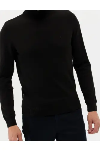 PİERRE CARDİN YARIM BALIKÇI SİYAH TRİKO KAZAK-SİYAH - 4