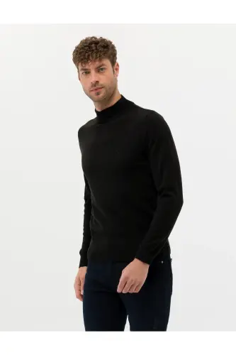 PİERRE CARDİN YARIM BALIKÇI SİYAH TRİKO KAZAK-SİYAH - PIERRE CARDIN (1)