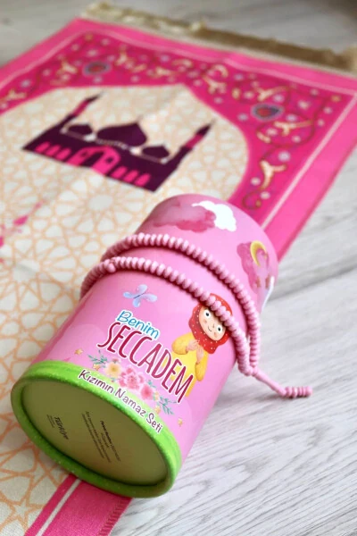 Piggy Bank Cylinder Box Children's Prayer Rug Pink S1038 - Modazone (1)