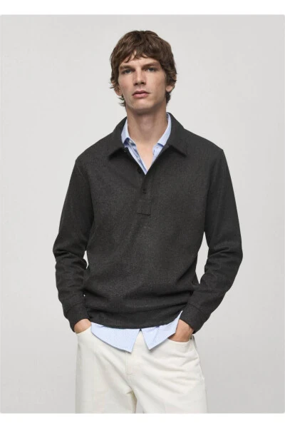 Pikaning muntazam shaklidagi sviter-polosi - MANGO MAN