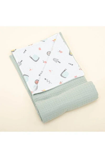 Pike Blanket - Double Sided - Green Honeycomb - Snail - Modazone