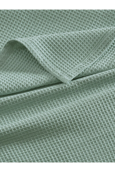 Pike Çift Kişilik Waffle Desenli Yatak Örtüsü Otel Tipi Lüx Pike-MINT YESILI - 4