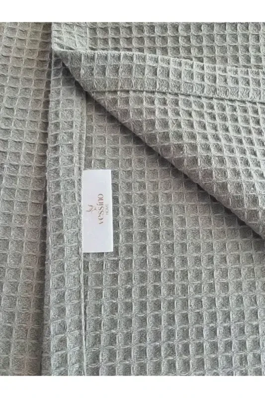 Pike Double Size Waffle Patterned Bedspread Hotel Type Lux Pique-ANTHRACITE - 7