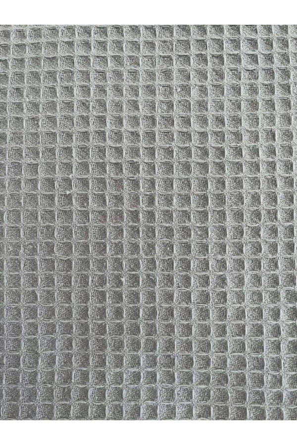 Pike Tek Kişilik %100 Pamuk Waffle Desenli Yatak Örtüsü Otel Tipi Lüx Pike Beyaz/renkli-ANTRASIT - 8