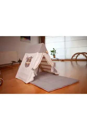 Pikler Triangle | Triangle Play Tent & Play Mat | Tent & Mat for Triangle | Triangle & Tent & Mat - 1