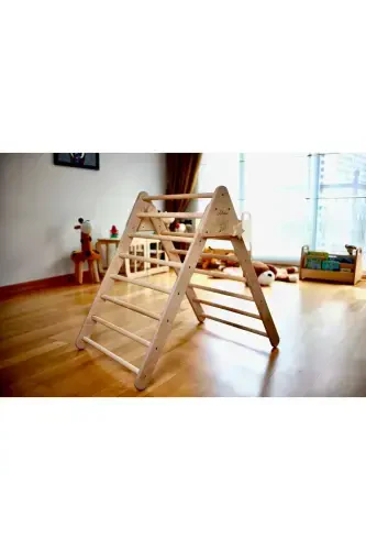 Pikler Triangle | Triangle Play Tent & Play Mat | Tent & Mat for Triangle | Triangle & Tent & Mat - 7