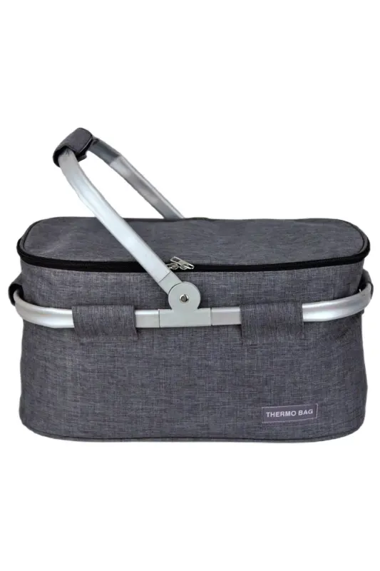 Piknik Çantası - Piknik Sepeti-GRİ - THERMO BAG