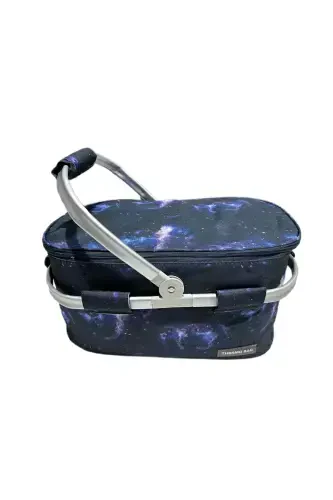 Piknik sumkasi - Piknik savati - Galaxy naqshli - THERMO BAG (1)