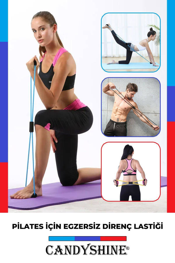 Pilates Exercise Band Aerobic Yoga Foot Arm Resistance Band - 1