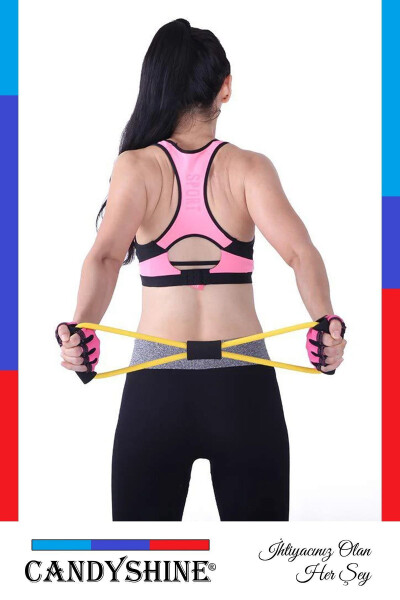 Pilates Exercise Band Aerobic Yoga Foot Arm Resistance Band - 3