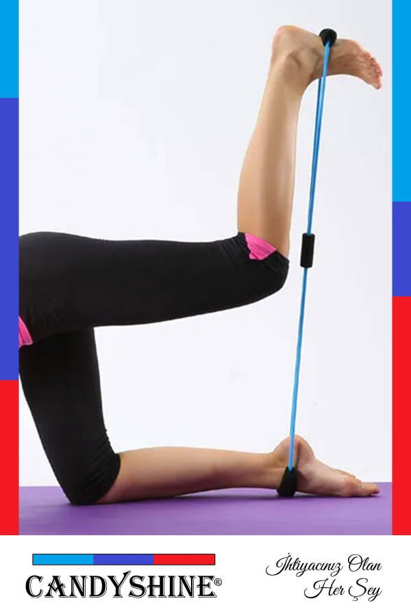 Pilates Exercise Band Aerobic Yoga Foot Arm Resistance Band - 4