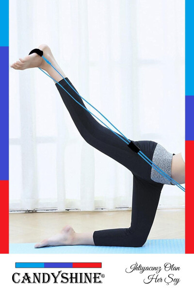 Pilates Exercise Band Aerobic Yoga Foot Arm Resistance Band - 6