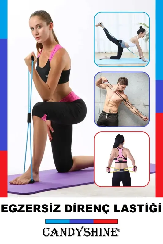 Pilates Mashq Lentası Aerobika Yoga Oyoq Qo'l Qarshilik Lentası - ZEKI KARGA
