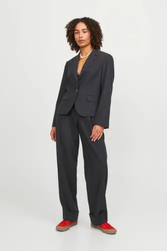 Kadın Pile Detaylı Kumaş Pantolon - Mary - Black 