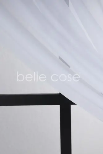 Pileli Düz Tül Perde Beyaz (1x2,5 Pile) - Beyaz - BELLE COSE (1)